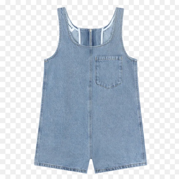 Parke tank top denim romper onesie vintage wash NWOT - Picture 1 of 4